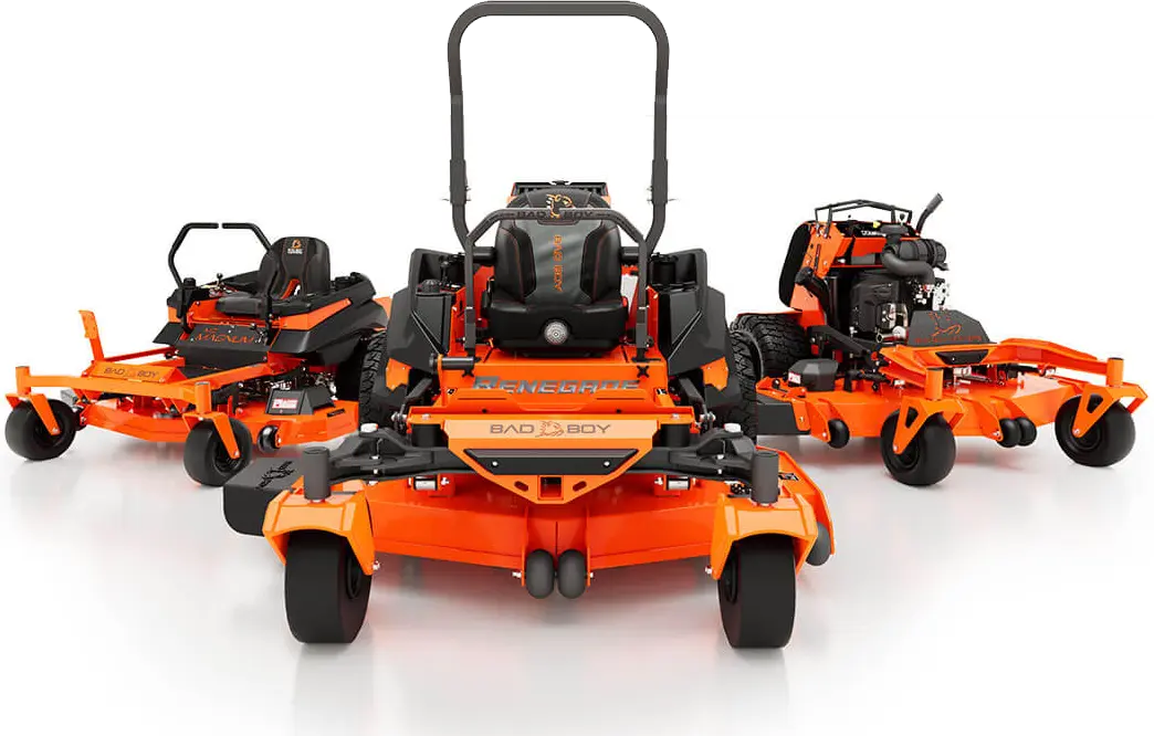 Lineup of Bad Boy zero turn mowers for sale at NWA Tractor in Springdale AR