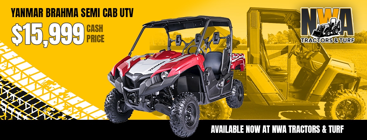 Yanmar Brahma semi cab UTV for sale at NWA Tractors & Turf in Springdale, Arkansas, cash price $15,999